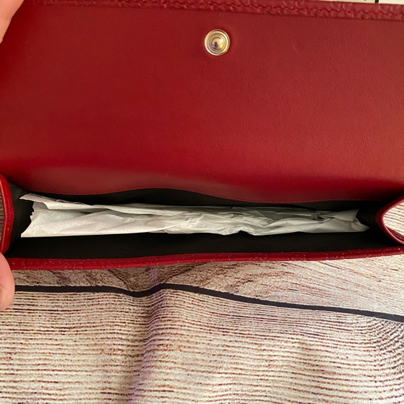 NIB Gucci red leather wallet guccisima - Picture 9 of 10